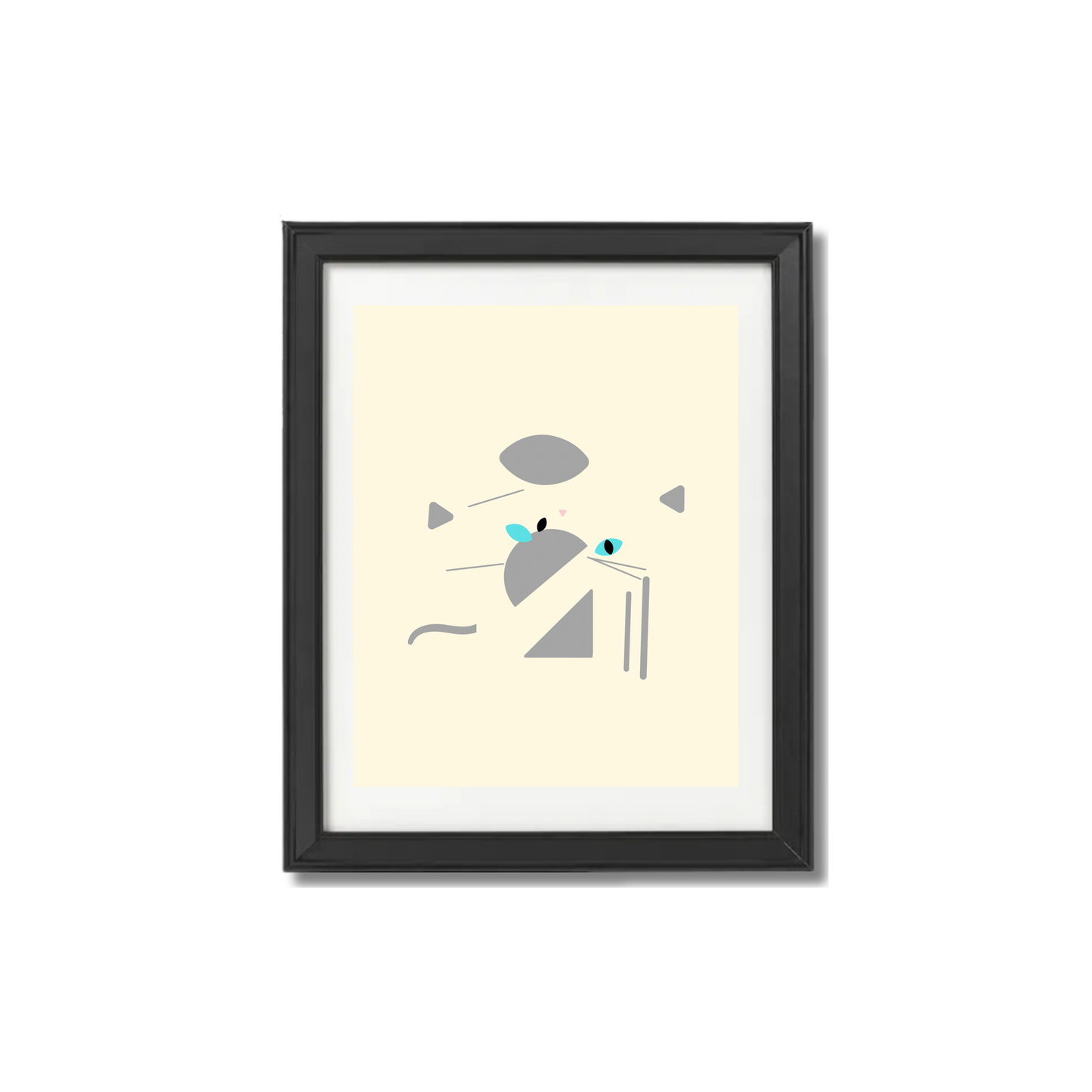 Abstract Cat Print