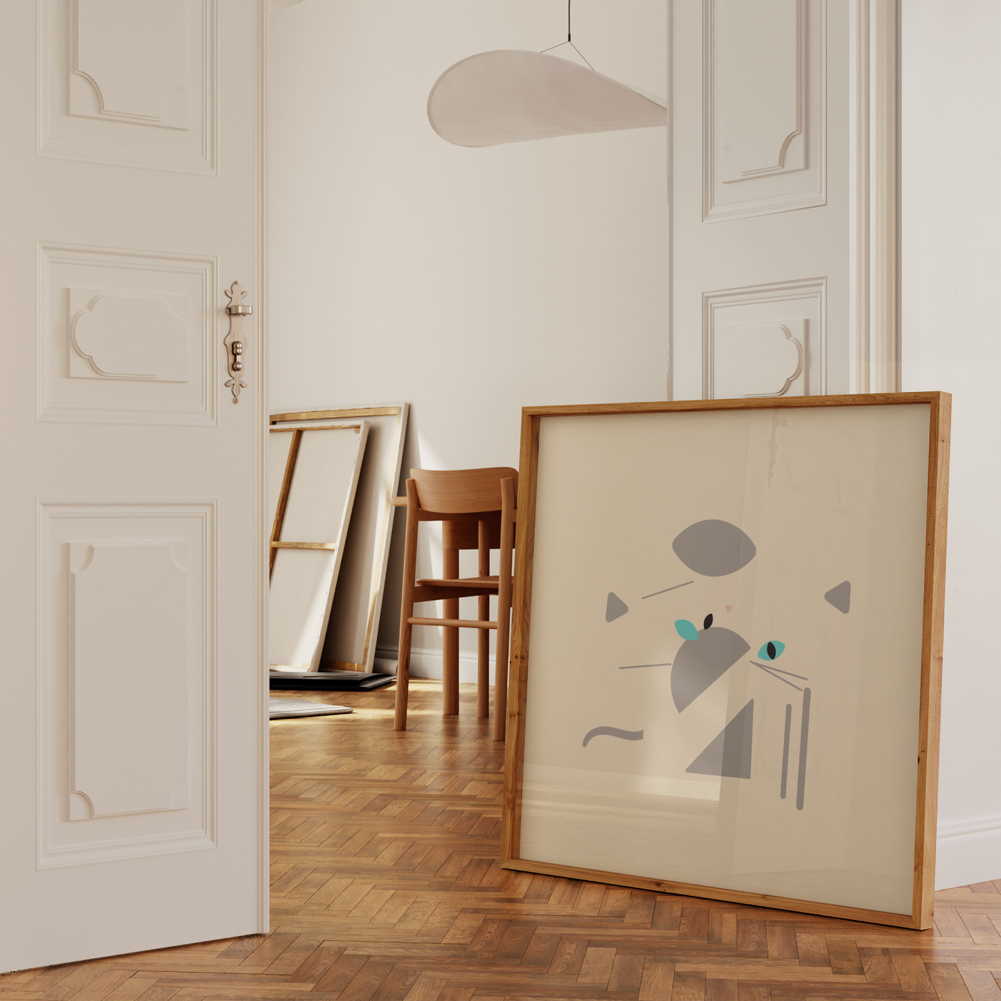 Abstract Cat Print