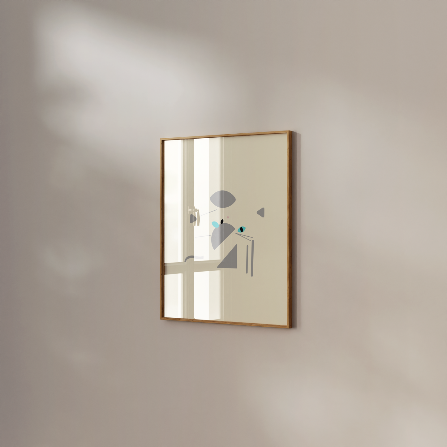 Abstract Cat Print
