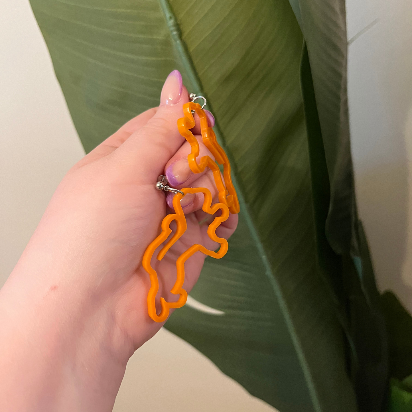 Walking Cat Outline Earrings