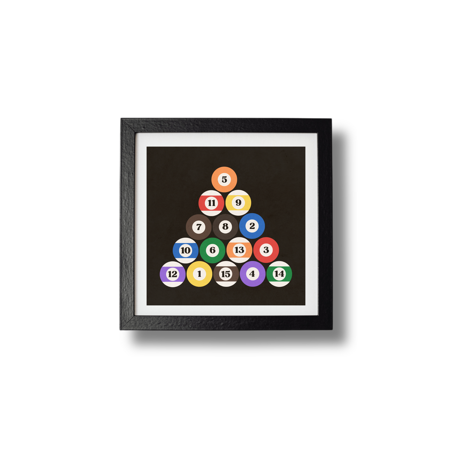 Vintage Rack of Pool Balls Print