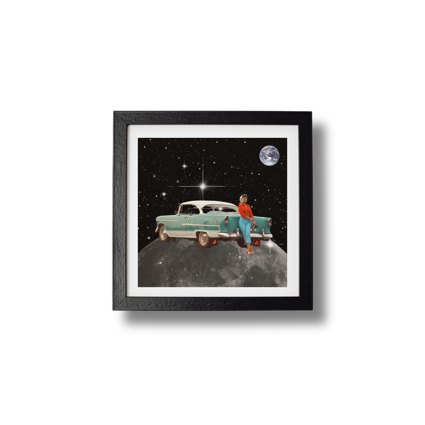 Outer Space Pinup Car Print