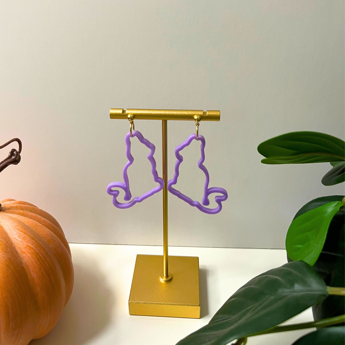 Sitting Cat Outline Earrings
