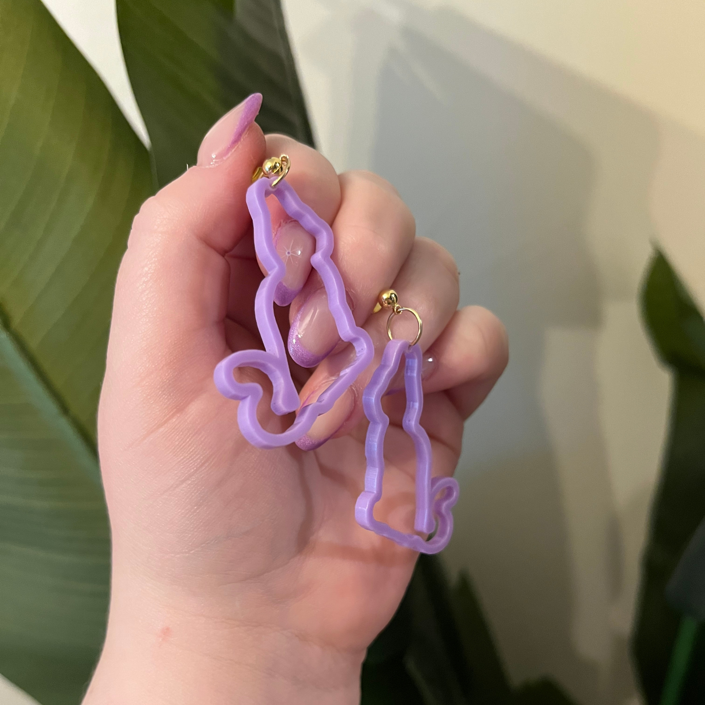 Sitting Cat Outline Earrings
