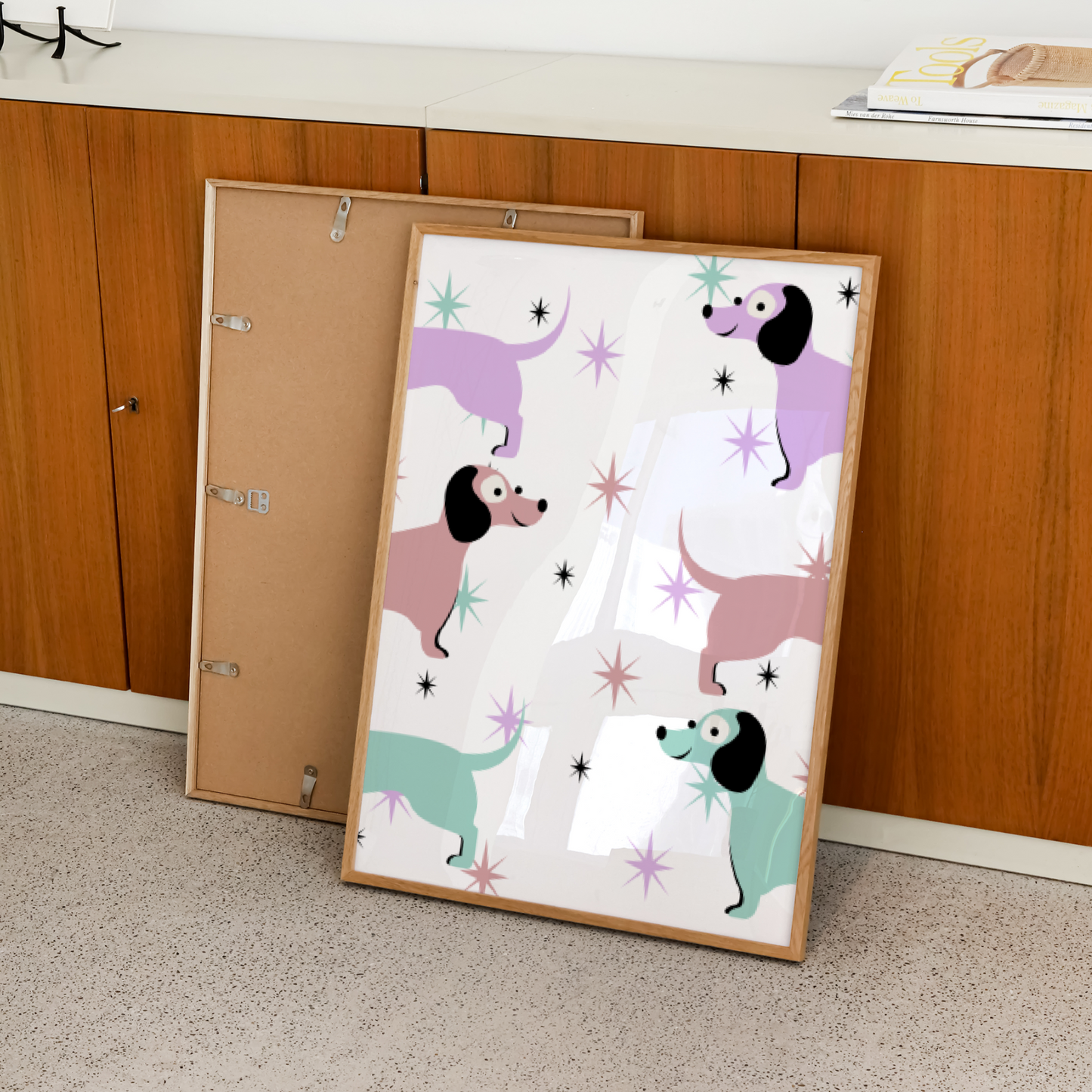 Atomic Weiner Dogs Print