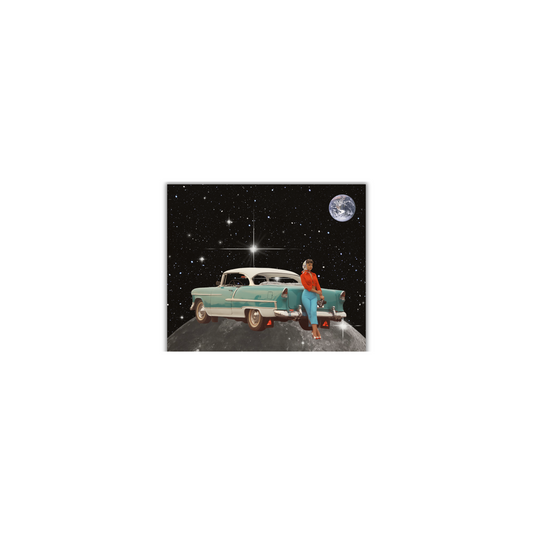 Outer Space Pinup Car Sticker