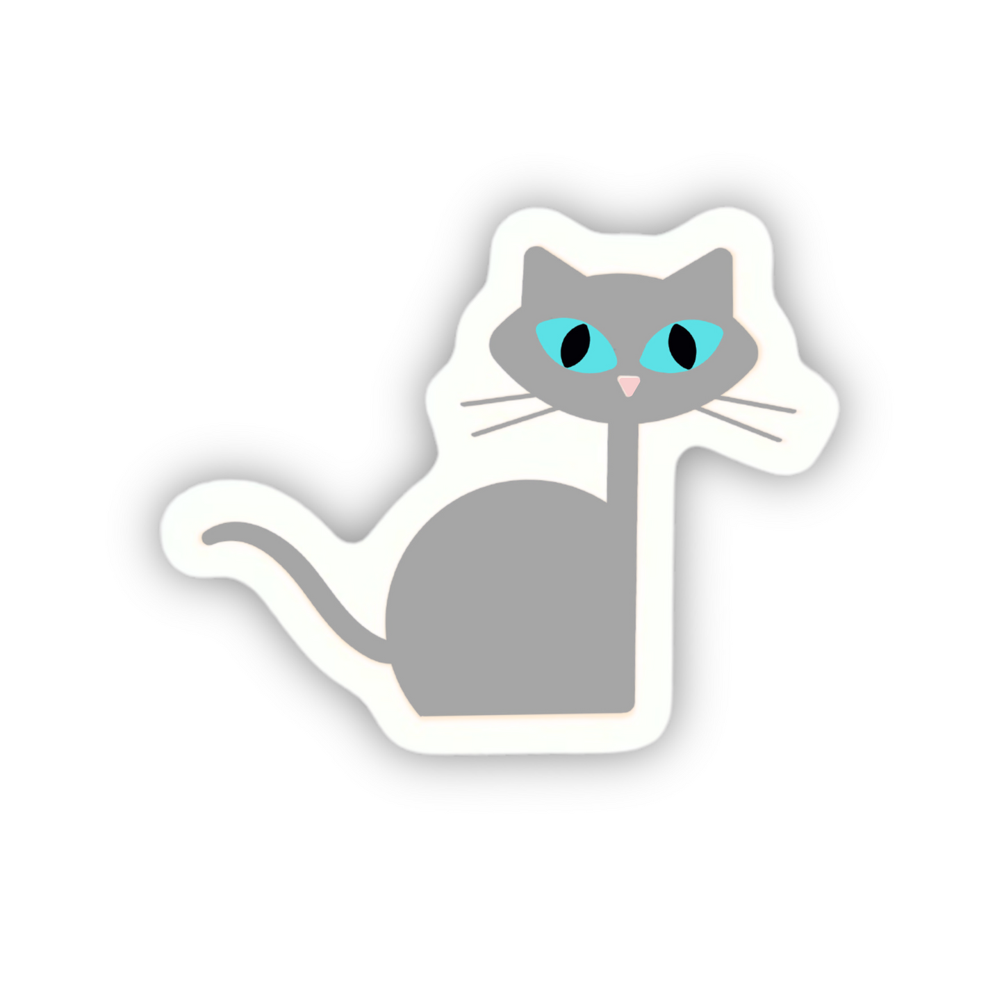 Grey Cat Sticker