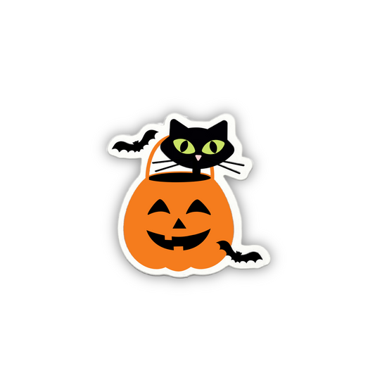 Jack-O'-Lantern Cat Sticker