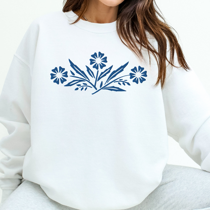 Indigo Floret Crewneck Sweatshirt